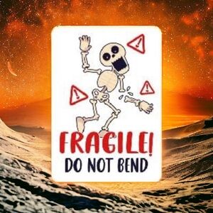 40 Halloween Skeleton Fragile Stickers